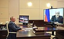 Vladimir Putin had a conversation, via videoconference, with Prime Minister Mikhail Mishustin.