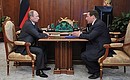 Working meeting with Deputy Prime Minister and Presidential Plenipotentiary Envoy to the North Caucasus Federal District Alexander Khloponin.