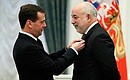 Viktor Vekselberg, Chairman of the Board of Trustees of the Link of Times Cultural and Historical Foundation (The Svyaz Vremyon Fund), was awarded the Order for Services to the Fatherland, IV degree.