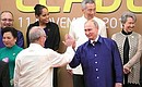 Photo ceremony of APEC economic leaders. With President of Peru Pedro Pablo Kuczynski.