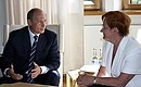 Meeting with President of Finland Tarja Halonen.