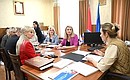 In the Lugansk People’s Republic, Maria Lvova-Belova held a meeting with representatives of regional executive authorities on how to protect the rights of minors placed under the legal custody of government entities . Photo by the press service of the Presidential Commissioner for Children's Rights
