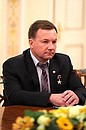 Pilot-Cosmonaut, Hero of the Russian Federation Yury Lonchakov.
