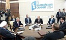 Встреча глав государств – участников IV Каспийского саммита в узком составе.