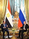 Meeting with President of Egypt Abdel Fattah el-Sisi.