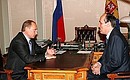 Рабочая встреча с новым российским послом в Таджикистане Рамазаном Абдулатиповым.