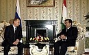 Talks with President of Tajikistan Emomali Rakhmonov.