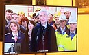 Moscow Mayor Sergei Sobyanin during the opening ceremony of the Moscow Metro’s Big Circle Line, held via videoconference.
