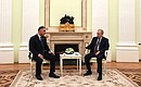 With President of South Ossetia Alan Gagloyev.