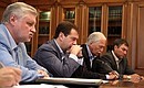 Встреча с руководителями политических партий, представленных в Государственной Думе.