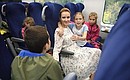 Presidential Commissioner for Children’s Rights Maria Lvova-Belova brought orphans from the DPR to the Nizhny Novgorod Region for placement with foster families. Photo by the press service of the Presidential Commissioner for Children's Rights