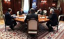 Встреча с руководством партии «Единая Россия». На рассмотрение Дмитрия Медведева представлены кандидатуры на должность губернатора Томской области.