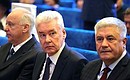 Before the plenary session of the World Russian People's Council. Moscow Mayor Sergei Sobyanin.