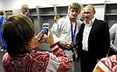 With Russian athletes at the 2014 Judo World Championship.