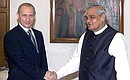 With Indian Prime Minister Atal Bihari Vajpayee.