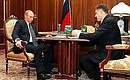 Рабочая встреча с Президентом Удмуртии Александром Волковым.