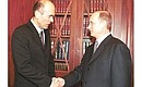 С Премьер-министром Словении Янезом Дрновшеком.