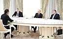 Meeting with Eurasian Economic Commission Board Chairman Bakytzhan Sagintayev. Photo: Sergei Bobylev, RIA Novosti