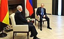 С Президентом Южной Осетии Леонидом Тибиловым.
