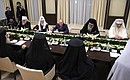 Встреча с главами делегаций поместных православных церквей.