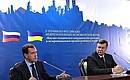 Совместная пресс-конференция с Президентом Украины Виктором Януковичем по итогам заседания Второго российско-украинского межрегионального экономического форума.