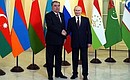 With President of Tajikistan Emomali Rahmon before the informal meeting of the CIS heads of state. Photo: Alexei Danichev, RIA Novosti