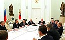 Встреча с руководством фракций Государственной Думы.