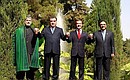 President of Afghanistan Hamid Karzai, President of Tajikistan Emomali Rahmon, President of Russia Dmitry Medvedev, and President of Pakistan Asif Ali Zardari.