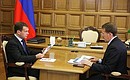 With Governor of Voronezh Region Alexei Gordeyev.