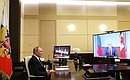 Working meeting with Head of Udmurtia Alexander Brechalov (via videoconference).