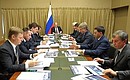 Совещание по вопросам реализации проекта «Ямал СПГ» и строительства порта Сабетта.