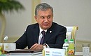 Президент Узбекистана Шавкат Мирзиёев на заседании Совета глав государств Содружества Независимых Государств.