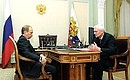 Встреча с полномочным представителем Президента в Сибирском федеральном округе Леонидом Драчевским.