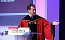 Korea-Russia Dialogue civil society forum. Dmitry Medvedev received an honorary doctorate of law from Koryo University.