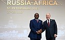 Before the Gala reception for participants in the second Russia–Africa Summit. With President of Guinea-Bissau Umaro Sissoco Embalo. Photo: Pavel Bednyakov, RIA Novosti