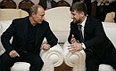 С Президентом Чечни Рамзаном Кадыровым перед просмотром фильма «12».