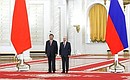 Official welcoming ceremony. With President of the People’s Republic of China Xi Jinping. Photo: Sergei Karpukhin, TASS