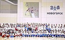 С российскими спортсменами – чемпионами и призёрами XXVII Всемирной летней Универсиады в Казани.