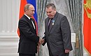 Assembly fitter at the Irkutsk Aviation Plant of the Irkut Research and Production Corporation Andrei Garagan awarded the Order of Friendship.