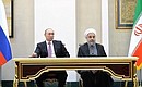 Заявления для прессы по итогам российско-иранских переговоров. С Президентом Ирана Хасаном Рухани.