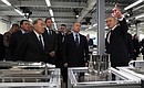 With President of Kazakhstan Nursultan Nazarbayev during a visit to Diakont plant. Diakont Group General Director Mikhail Fedosovsky gives explanations (right).