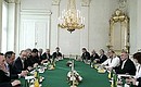 Российско-австрийские переговоры в Ведомстве Федерального канцлера Австрии.
