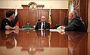 Meeting with director of the Dima Rogachev Federal Research and Clinical Centre of Paediatric Haematology, Oncology and Immunology Alexander Rumyantsev and the Centre’s deputy director and chief medical officer Galina Novichkova.