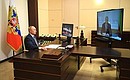 Working meeting with Rostov Region Governor Vasily Golubev (via videoconference).
