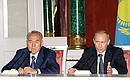 Совместная пресс-конференция с Президентом Казахстана Нурсултаном Назарбаевым.