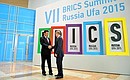 Before the BRICS summit. With Chairman of the People's Republic of China Xi Jinping.