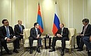 Встреча с Президентом Монголии Цахиагийн Элбэгдоржем.