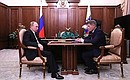 With Sakhalin Region Governor Oleg Kozhemyako.