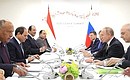 В ходе встречи с Президентом Арабской Республики Египет Абдельфаттахом Сиси.