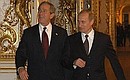 President Putin before talks with US President George W. Bush.